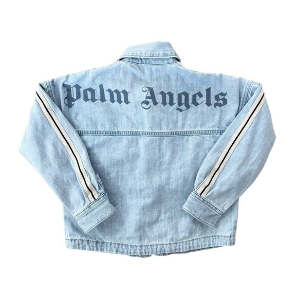 Palm Angels Kids Overlogo Chambray Track Shirt - Picture 2 of 4